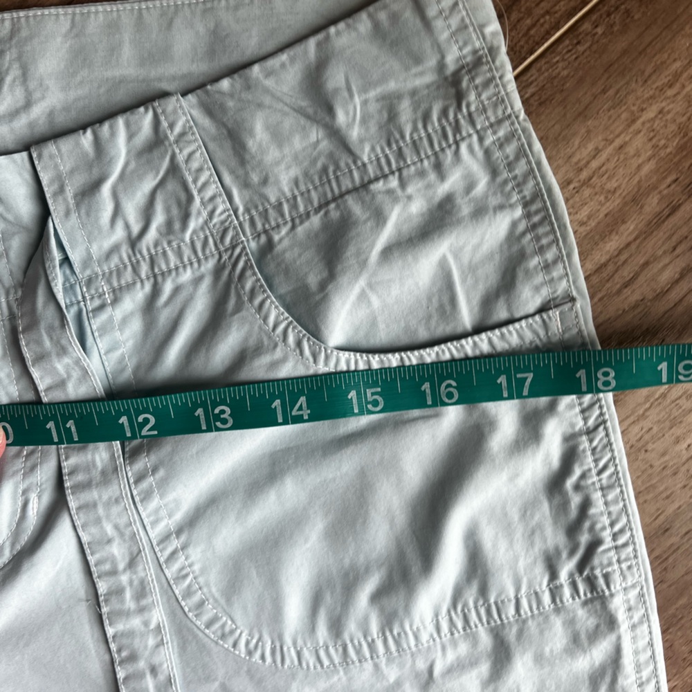 Prana Light Cotton Blue Cargo Pants small adjustable straps at ankle - Picture 11 of 14